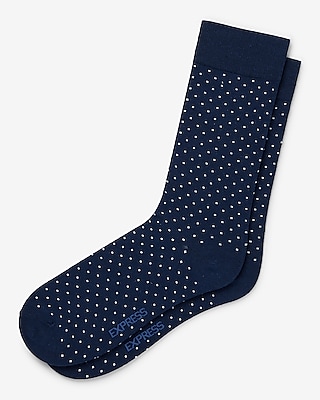 Navy Polka Dot Dress Socks
