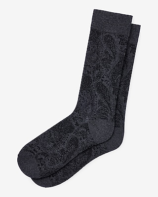 Black Paisley Dress Socks