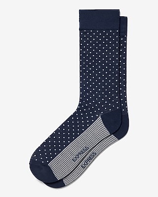 Navy Polka-Dot Dress Socks
