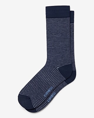 Navy Striped Dress Socks