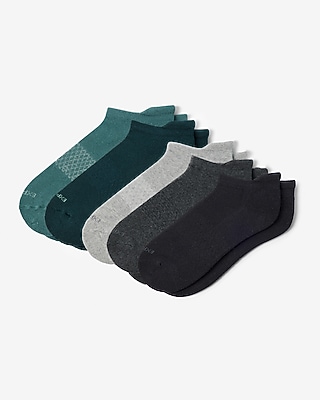 5 Pack Green & Grey Ankle Socks
