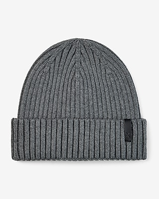 Gray Ribbed Beanie