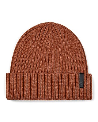 Burnt Orange Ribbed Beanie