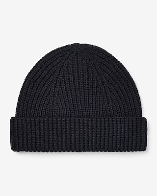 Black Ribbed Beanie