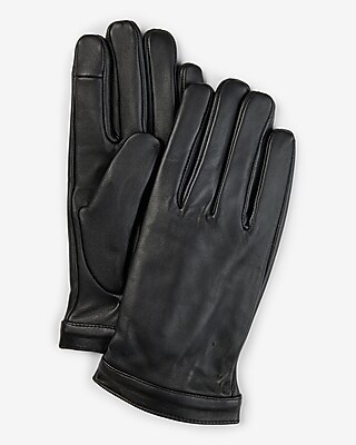 Black Genuine Leather Gloves