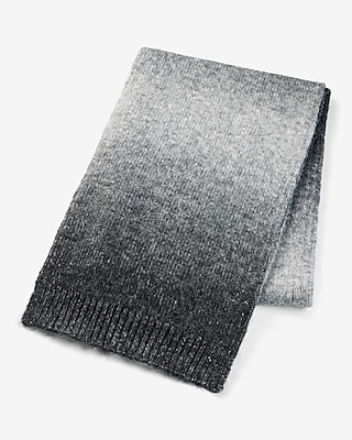 Black Ombre Knit Scarf