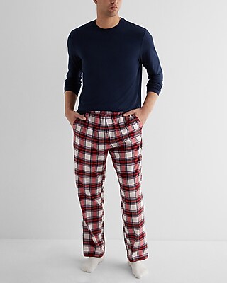 Plaid Flannel Pajama Set Multi-Color Men's S