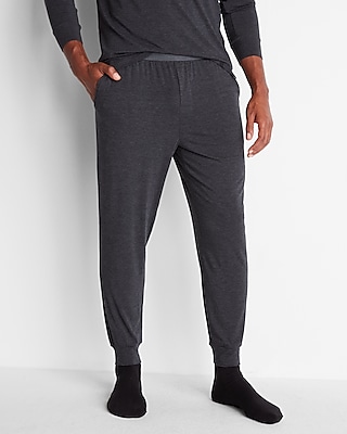 Express Cashmere-Blend Pajama Joggers Gray Men's L