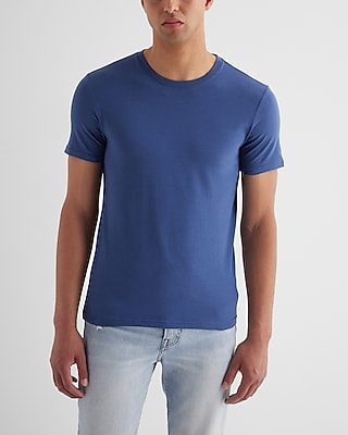 Supersoft Moisture-Wicking Crew Neck T-Shirt Blue Men's XS