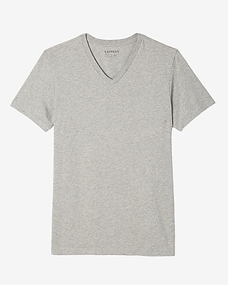 Slim Supersoft Moisture-Wicking V-Neck T-Shirt Gray Men's XS