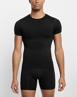 Big & Tall Compression Crew Neck T-Shirt Black Men's XXL