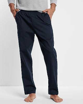 Big & Tall Houndstooth Woven Pajama Pant Blue Men's XXL