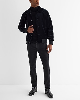 Black Velvet Bomber Jacket