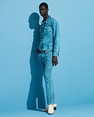 Express X Simon Spurr Electric Blue Trucker Jacket