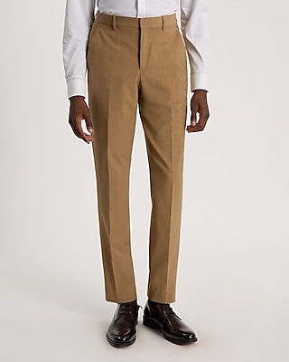 Extra Slim Tan Wool-Blend Modern Tech Suit Pants