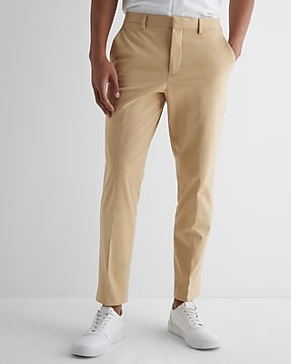 Extra Slim Tan Cotton-Blend Suit Pants