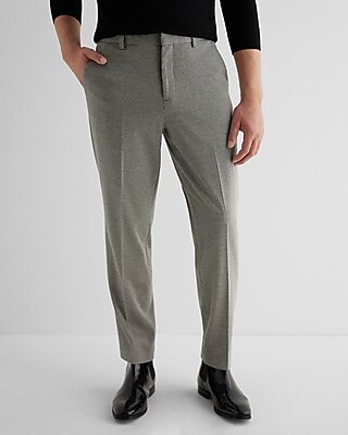 Slim Houndstooth Cotton-Blend Suit Pants