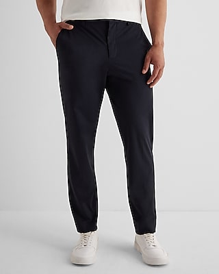 Slim Navy Comfort Stretch Knit Suit Pants