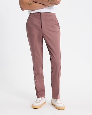 Slim Dusty Purple Cotton-Blend Suit Pants