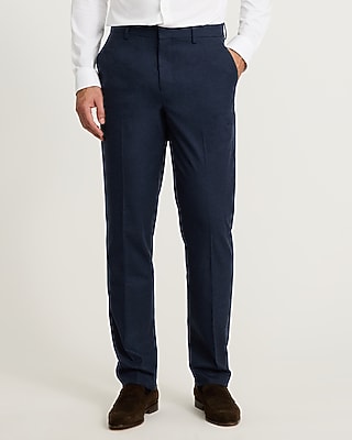 Slim Dark Blue Brushed Suit Pant