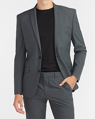 Extra Slim Gray Houndstooth Tech Suit Jacket