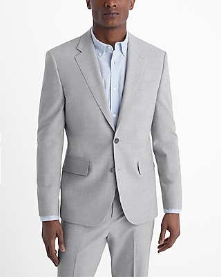Slim Light Gray Modern Tech Suit Jacket Gray Men's