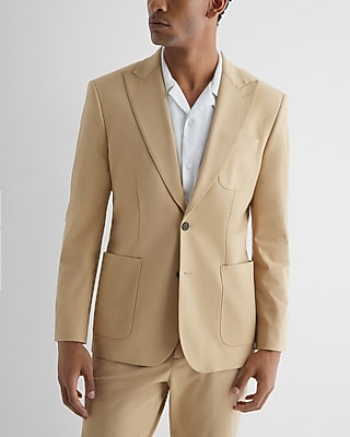 Extra Slim Tan Cotton-Blend Suit Jacket