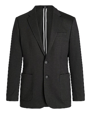 Extra Slim Charcoal Stretch Knit Blazer