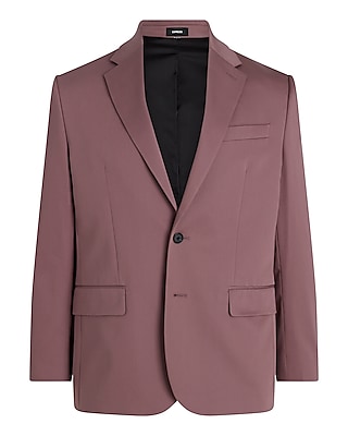 Classic Dusty Purple Cotton-Blend Suit Jacket