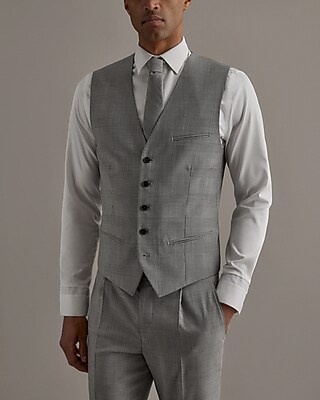 Edition Slim Plaid Merino Suit Vest