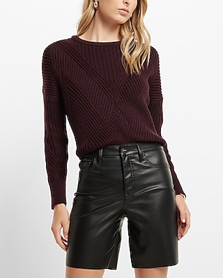 Super High Waisted Faux Leather 90S Bermuda Shorts