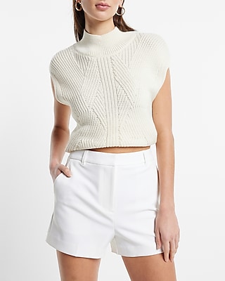 Editor Super High Waisted Tailored Shorts White Women's 6