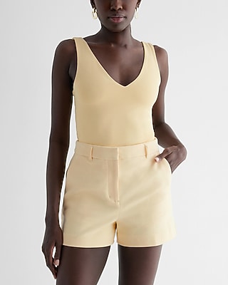 Editor Super High Waisted Tailored Shorts Yellow Women's 6