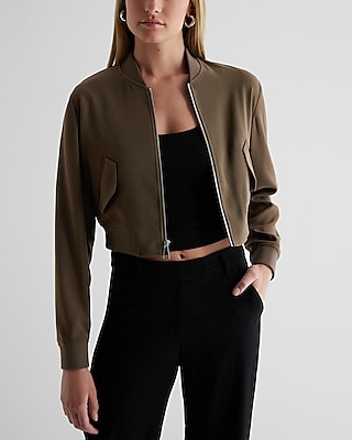 Cropped Bomber Jacket