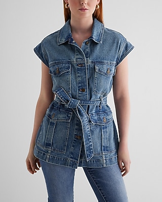 Belted Denim Vest