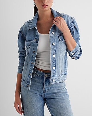 Puff Sleeve Denim Jacket