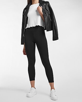Express Super High Waisted Essential Cropped Leggings