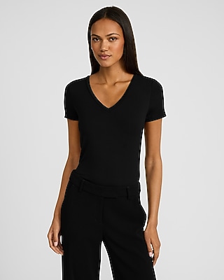 Supersoft Fitted V-Neck Double Layer Tee