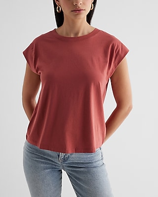 Skimming Crew Neck Short Sleeve Tee Pink Women's XS