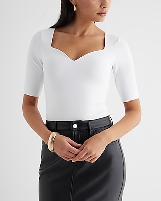 Bodycon High Compression Sweetheart Neckline Tee