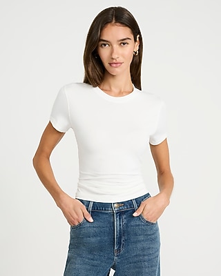 Express Women's Fitted Crew Neck Short Sleeve T-Shirt