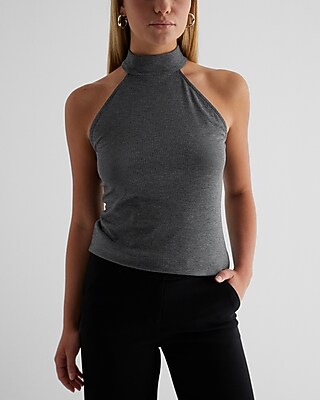 Ribbed Halter Neck Tank