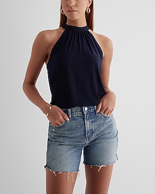 Gathered Halter Neck Tank