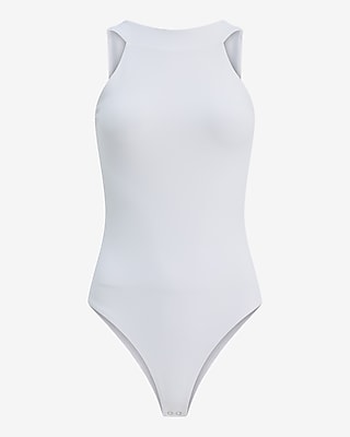 Body Contour High Compression Crew Neck Open Back Bodysuit