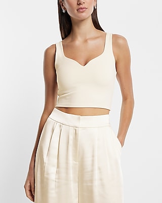 Bodycon High Compression Sweetheart Neckline Crop Top