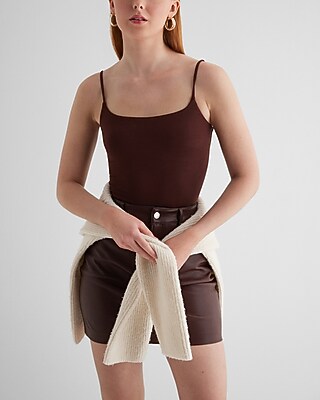 The New Modern Length Supersoft Cami Brown Women's XS