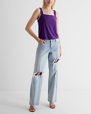 Square Neck Elastic Strap Bodysuit