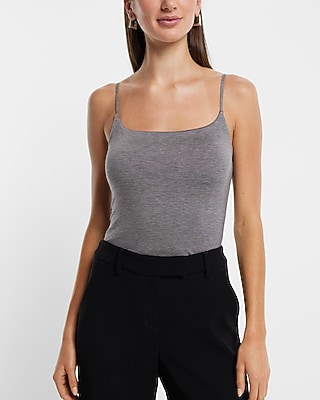 The New Modern Length Supersoft Bra Cami With Cups Gray Women's L