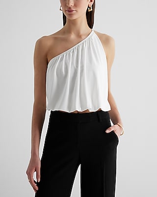 Skimming One Shoulder Draped Tank