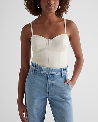 Bodycon Satin Corset Cami With Bra Cups